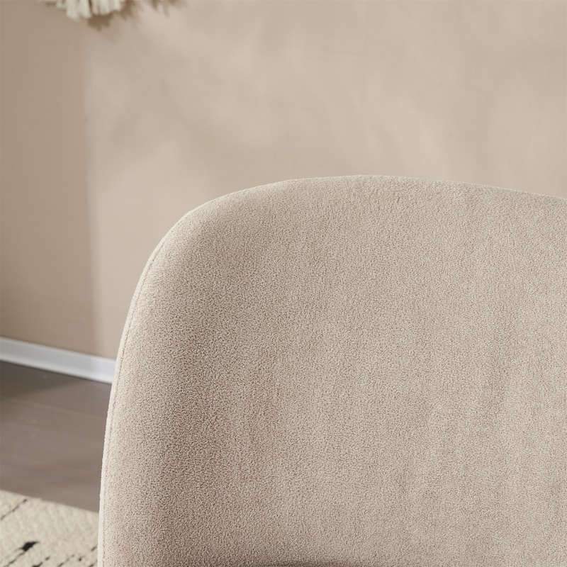 Christopher Knight Home - Eliana Modern Teddy Fabric Accent Chair with Curved Backrest and Legs