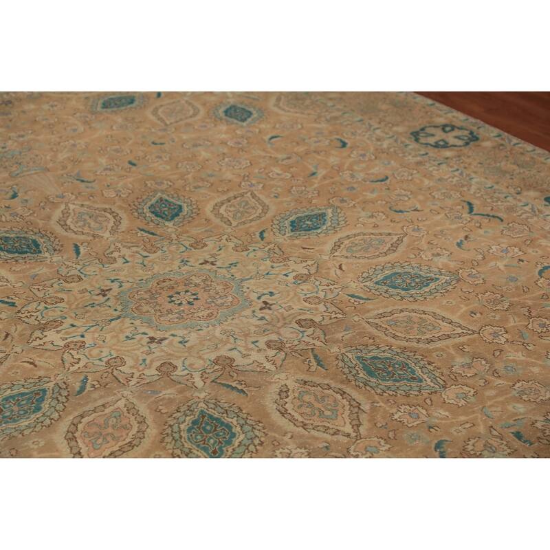 Tabriz Persian Vintage Area Rug Hand-Knotted Wool Carpet - 9'0" x 12'4"