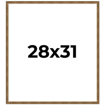 28x31 Frame Gold Kingsley Distressed Solid Wood Picture Frame Width