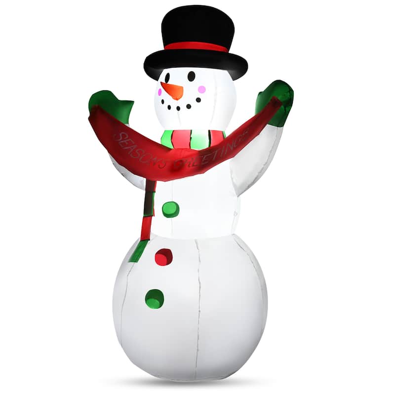 Gymax 6ft Christmas Inflatable Snowman Holiday Decoration w/ Internal - See Details
