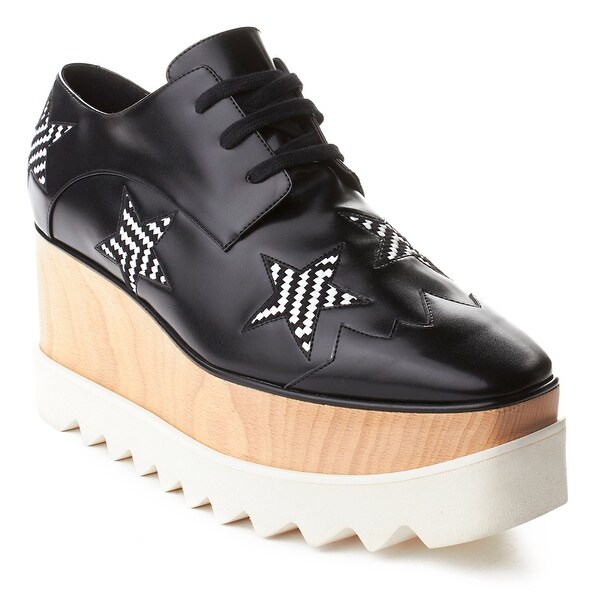 Mens Freddy 1970s Platform 3 Heel Black /& White Shoes