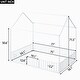 preview thumbnail 4 of 12, House-Shaped Design Full Size Metal House Bed with Fence and Door,Kids Bed Design