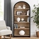 preview thumbnail 9 of 14, Evie Arched Bookcase Display Cabinet Black - Wide