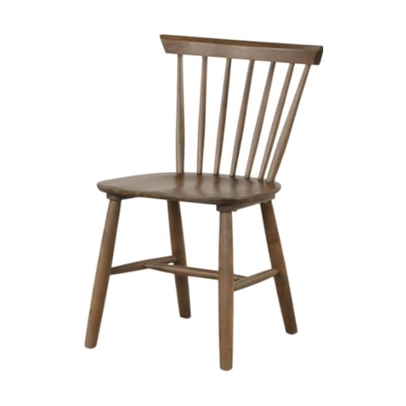 Baylee Side Dining Chair Set of 2, Spindle Back, Tapered Legs, Walnut Wood