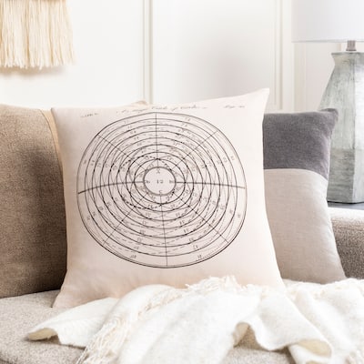 Artistic Weavers Rondeau Scientific Illustration Printed 18-inch Throw Pillow
