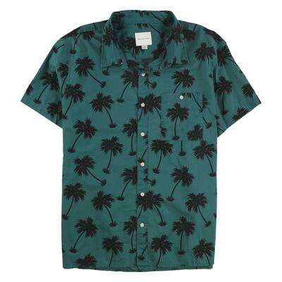 American Eagle Mens Floral Button Up Shirt