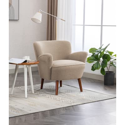 Porthos Home Nolan Fabric Upholstered Accent Chair with Rubberwood Legs