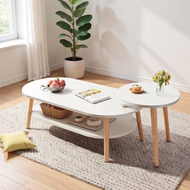 Modern Wooden Household Creative Outdoor/Indoor Coffee Table - White