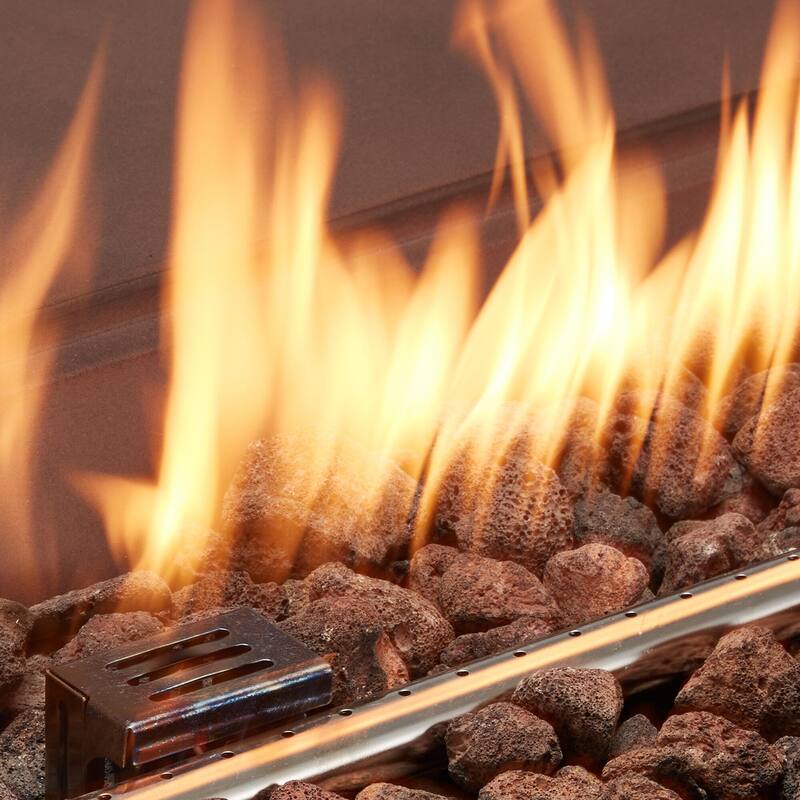 AVAWING 2-Piece 56" Outdoor Rectangle Propane Fire Pit Table