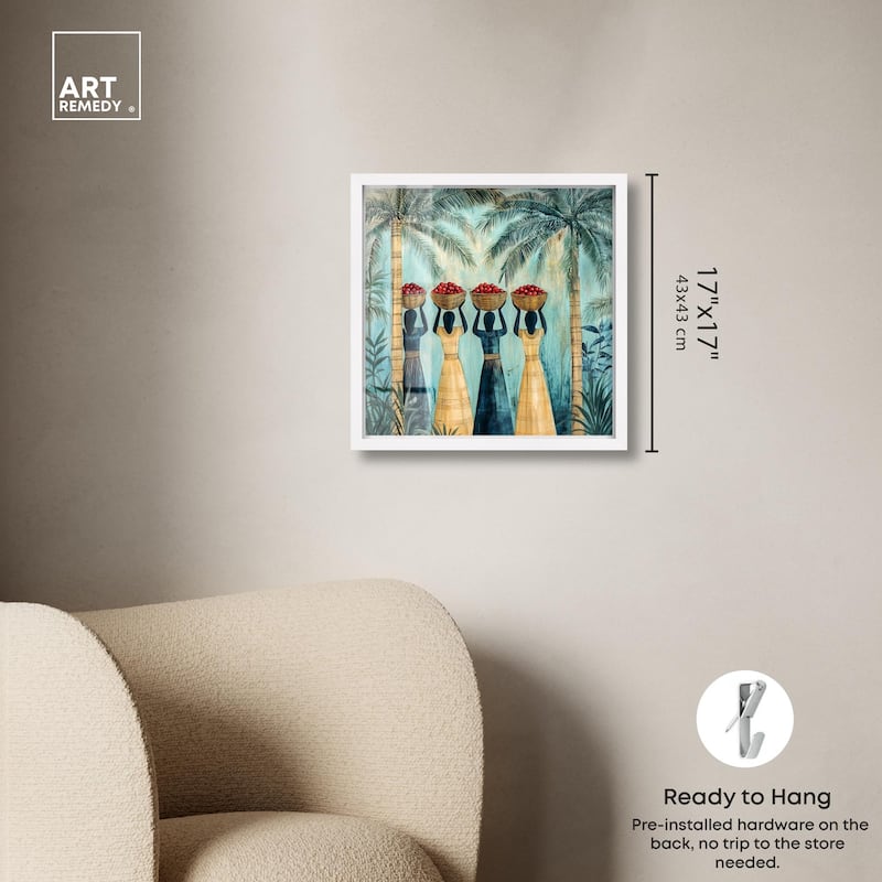 Walk Under Palms Shadowbox by Art Remedy
