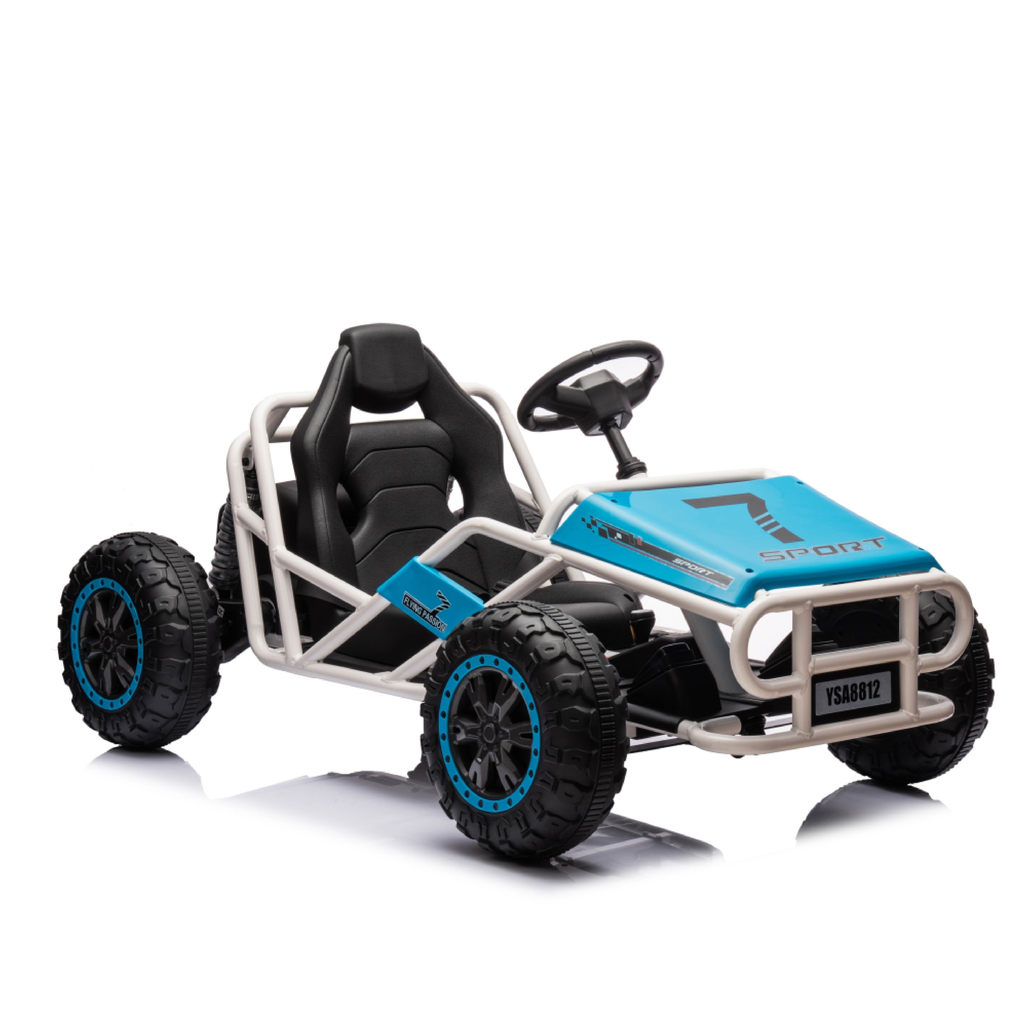 Blue Kids Off-Road with Rear Spring Suspension, 24V Ride on Truck