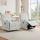 preview thumbnail 19 of 139, 29'' W Pattern Swivel Manual Push Back Recliner Chair Set of 2 Rococo Light Grey/ Chenille