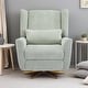 preview thumbnail 33 of 45, Boucle Metal Base Power Recliner Chair with 360° Swivel, 90°-165° Adjustable Backrest, Extended Footrest Gold,Light Green