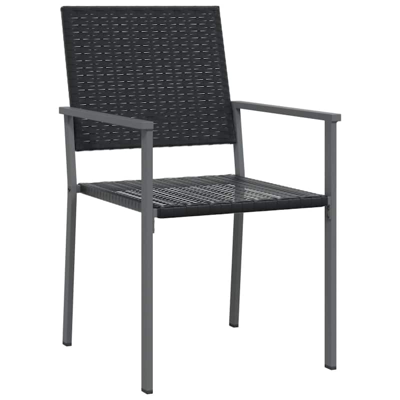 vidaXL 3/5/7/9 Piece Patio Dining Set with Cushions Poly Rattan and Steel
