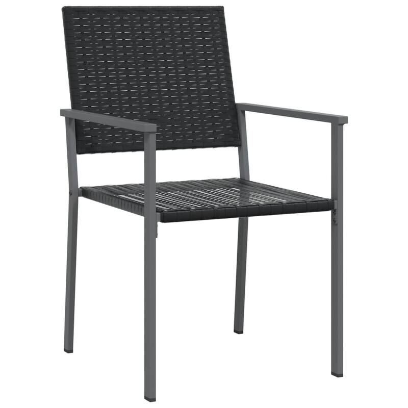vidaXL Patio Dining Set Outdoor Dining Table and Chair Poly Rattan and Steel