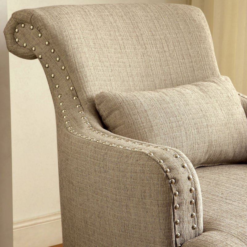 Nyer Contemporary Fabric Upholstered Accent Chair by Furniture of America