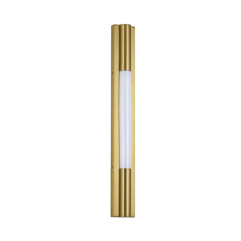 24" Modern Black/Gold LED Wall Sconce - 10W 3000K Warm Light, Linear Fixture for Bedroom & Hallway