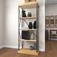 preview thumbnail 60 of 74, Brown Wood 3 Shelves Shelving Unit - 48 x 17 x 34