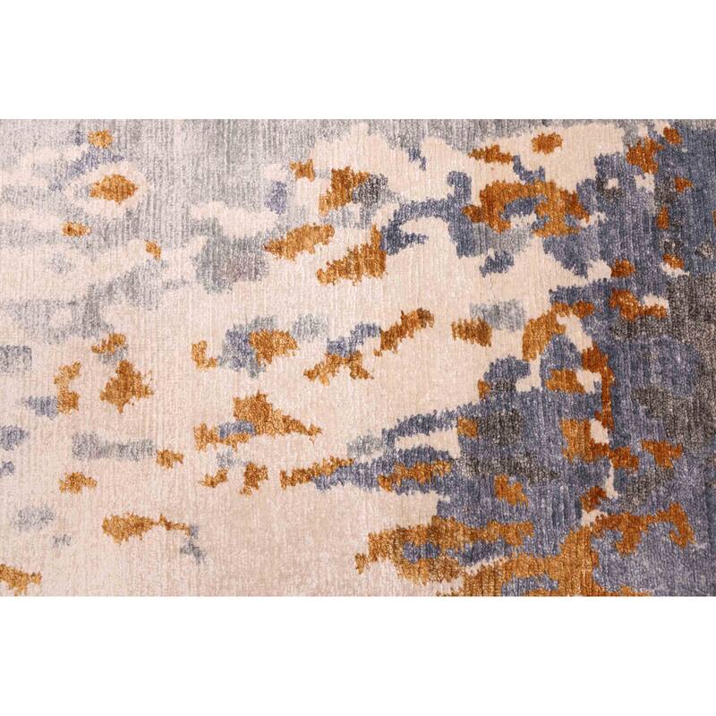 ECARPETGALLERY Hand-knotted Legacy Grey Silk Rug - 6'7 x 9'10