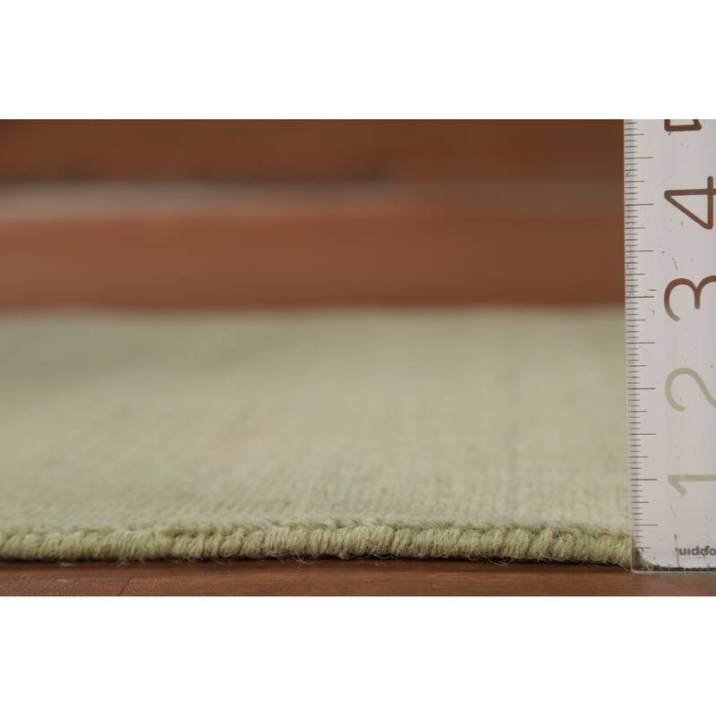 Green Gabbeh Modern Foyer Rug Handmade Wool Carpet - 2'7"x 3'11"