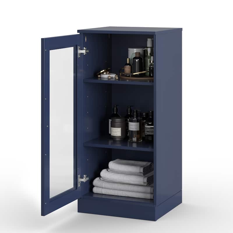 100% Solid Wood 16.5" Bathroom Cabinet with Optional Doors by Palace Imports