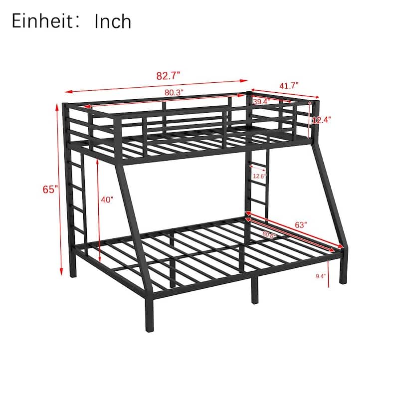 Bunk Bed for Teens and Adults,Space-Saving/Noise Reduced/No Box Spring Needed