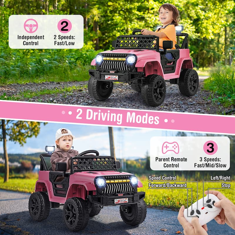 Gymax 12V Kids Ride on Truck Car Battery Powered Toddler Electric - See Details