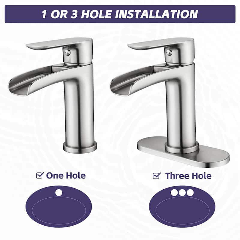 1 or 3 hole solid hand basin faucet
