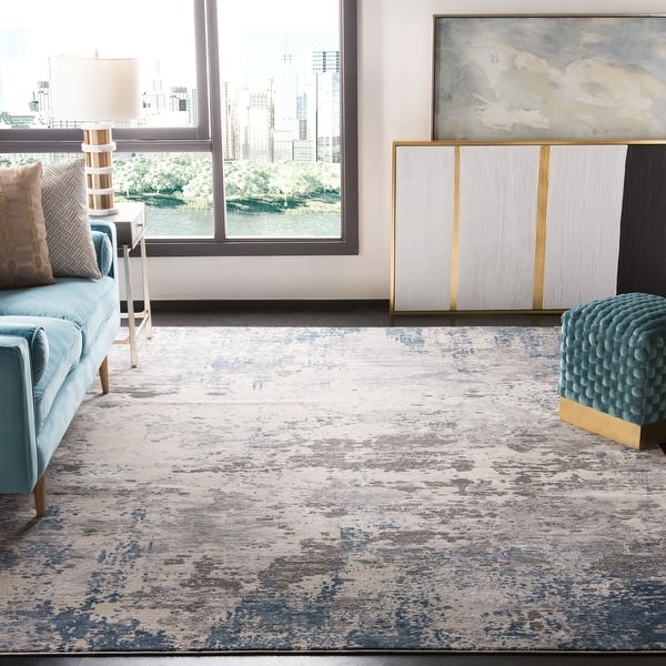 slide 2 of 6, SAFAVIEH Invista Monserrat Contemporary Abstract Rug 8' x 10' - Grey/Blue