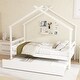 preview thumbnail 23 of 49, Roof styled wooden bed with trundle