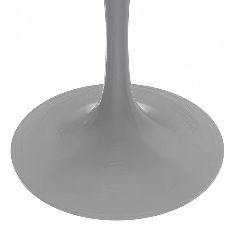 Verve 48" Round Dining Table with MDF Top and White Steel Base - 47.24
