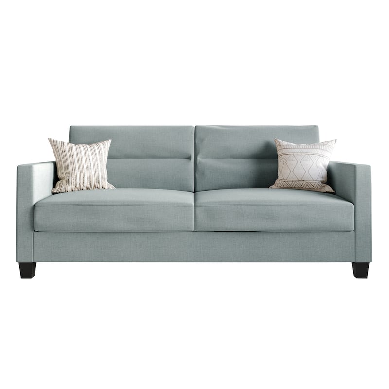 CraftPorch Clean and Minimalist Linen Upholstered Sofa - Light Blue