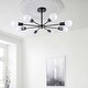 preview thumbnail 24 of 71, Modern Vintage Glam Metal Sputnik Semi - Flush Mount Ceiling Light