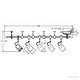 preview thumbnail 7 of 6, Luxury Modern LED Track Lighting, 12"H x 4.7"W, with Cinema Style, Swiveling Heads, Brushed Nickel Finish - 108