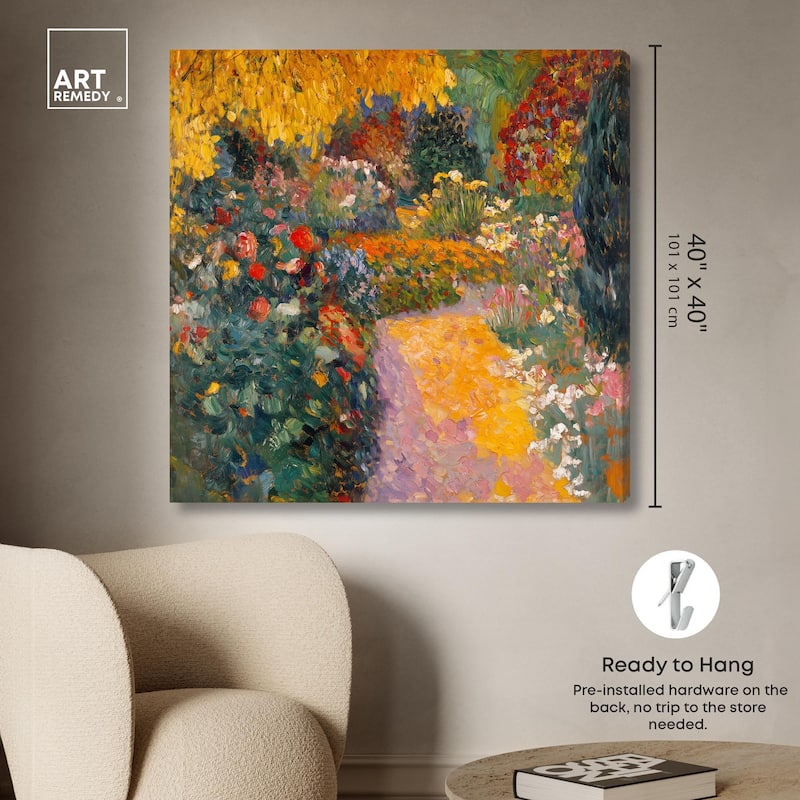 Sunlit Sanctuary Canvas by Art Remedy, Gallery Wrapped