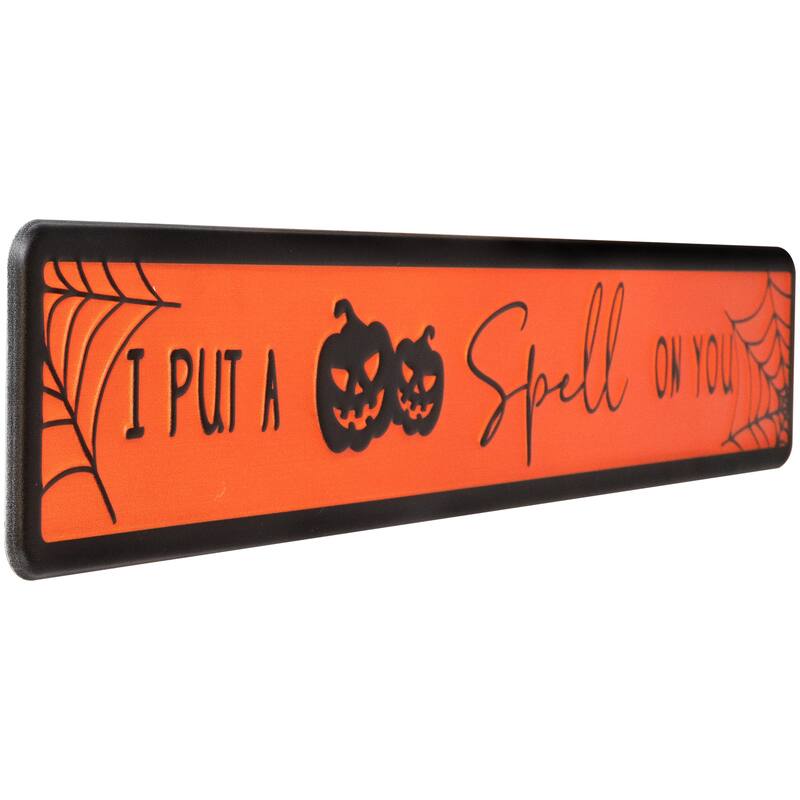 "I Put a Spell on You" Metal Halloween Wall Sign - 20"