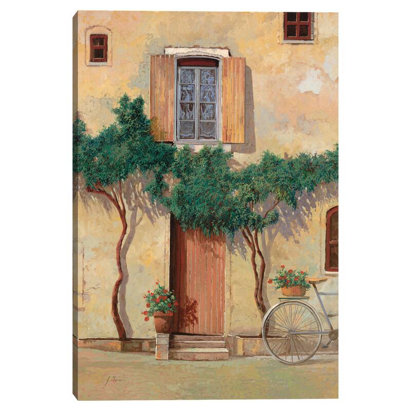 Mezza Bicicletta Sul Muro by Guido Borelli Canvas Art Print