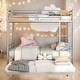 preview thumbnail 2 of 7, Multifunctional Full over Full Metal Bunk Bed With Trundle,Save Space or Split Into 2 Beds