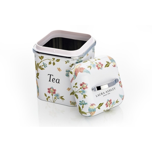 Laura Ashley VQ 3-Piece Hand-applied Stainless Steel Canister Set