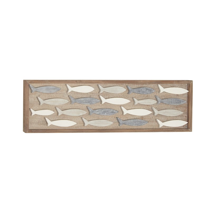 Wood Fish Wall Decor - Brown - Roche River Decor