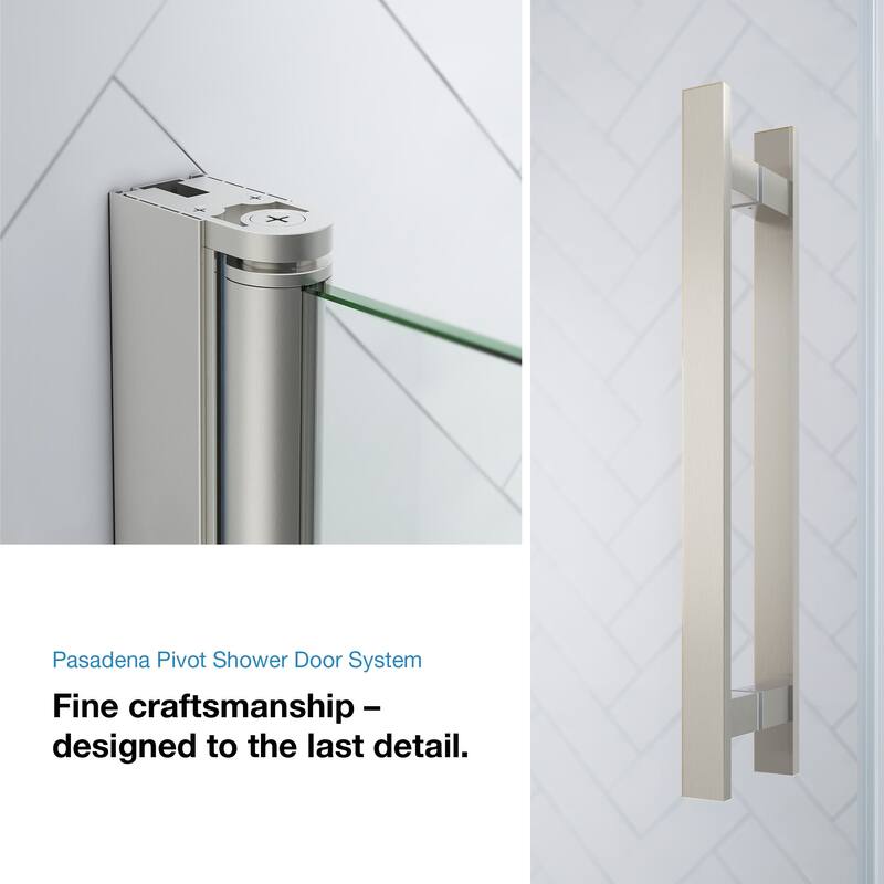 OVE Decors Pasadena Corner Frameless Pivot Shower Door Kit with Base Pan, 2025