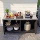preview thumbnail 13 of 93, 100% Solid Wood Outdoor Kitchen Cabinet Set, Modular Patio BBQ Island Sideboard Buffet Pantry