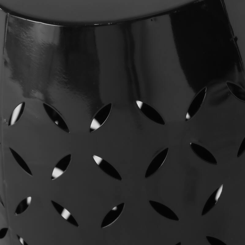 12" Accent Side Table, Cylindrical Design End Table for Living Room, Family Room, or Entryway, Industrial Style