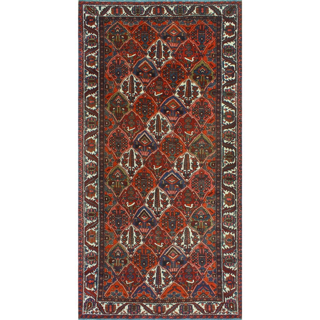 Fine Vintage Distressed Joan Rust/Ivory Runner - 4'11" x 9'11"