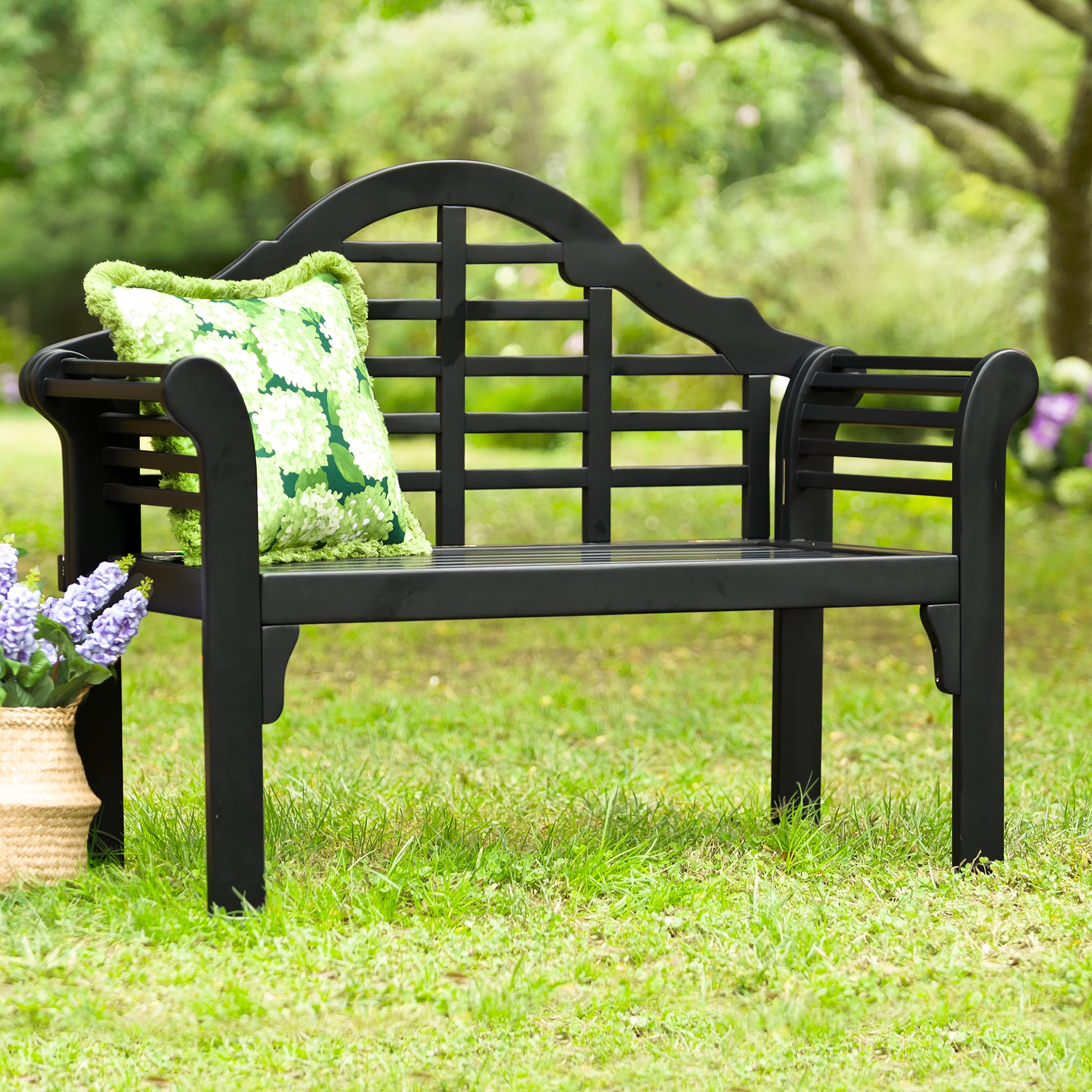 Lutyens 48 in. Wood Outdoor Foldable Garden Bench
