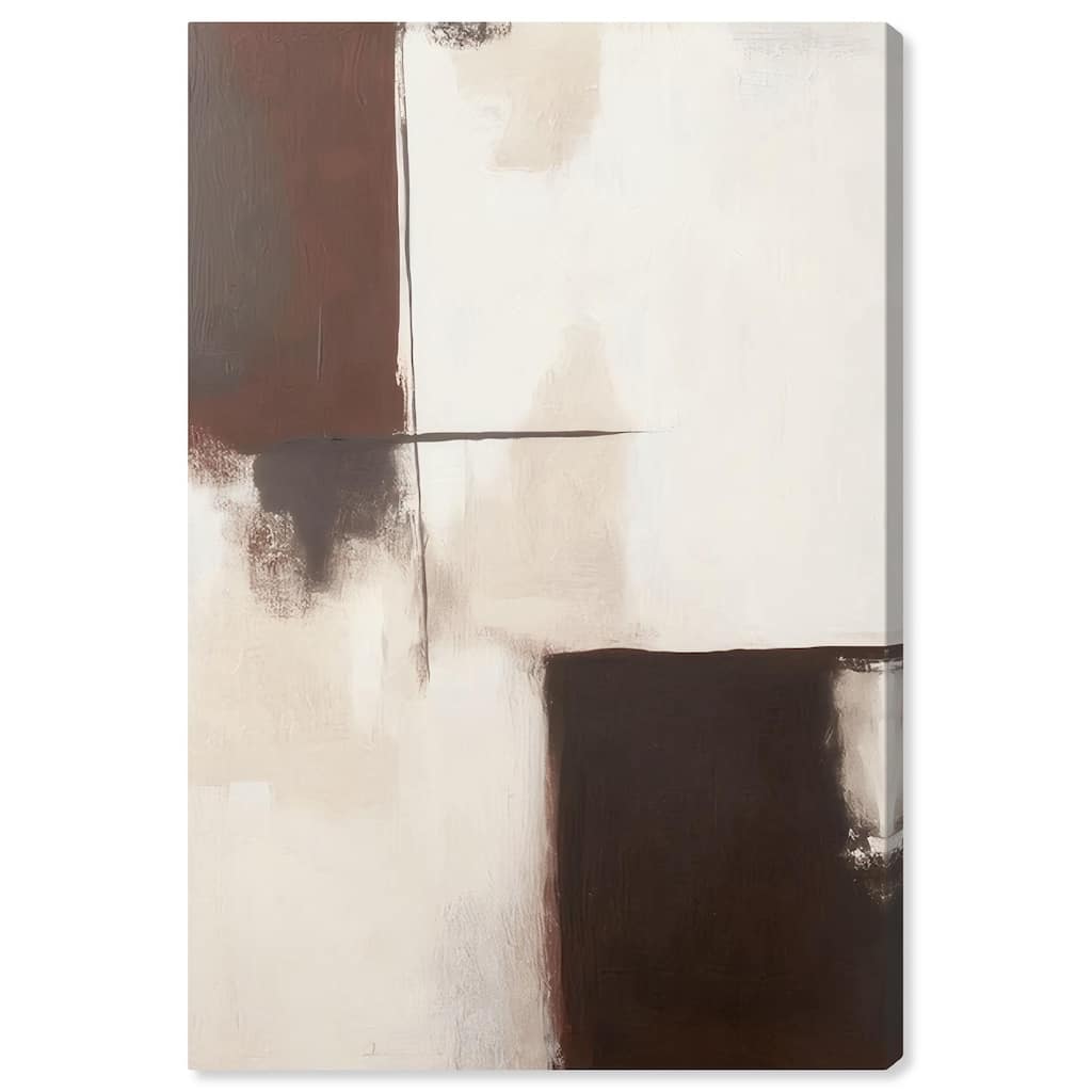 Burgundy and Beige Canvas by Art Remedy, Gallery Wrapped