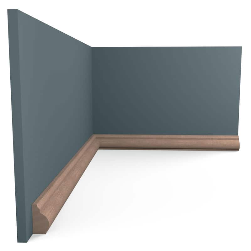 WM1201 11/16-in D x 1-1/4-in W x 96-in L Americraft Solid Hardwood Stain Grade Base Cap Moulding