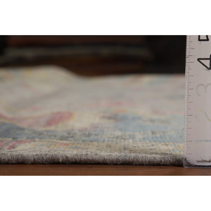 Hand Knotted Oriental 100% Wool Carpet Transitional All-Over Greys & Charcoal Oushak Area Rug - 11' 9'' X 9' 4''