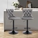 preview thumbnail 11 of 125, Velvet Upholstered Nailheads Tufted Swivel Bar Stools (Set of 6)