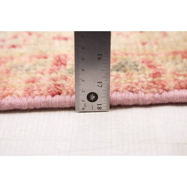 ECARPETGALLERY Hand-knotted Mamluk Dark Grey, Pink Wool Rug - 8'0 x 10'1